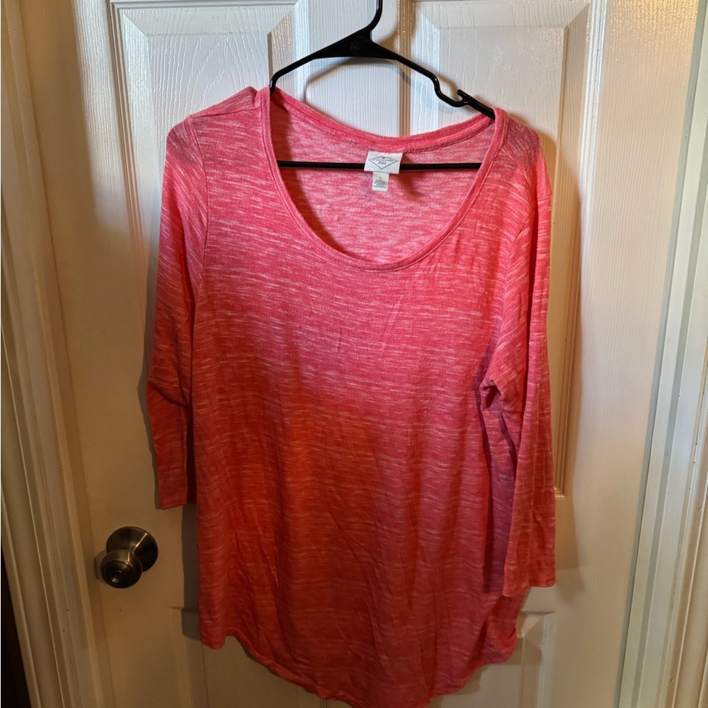 St. John's Bay Pink Long Sleeve Tee